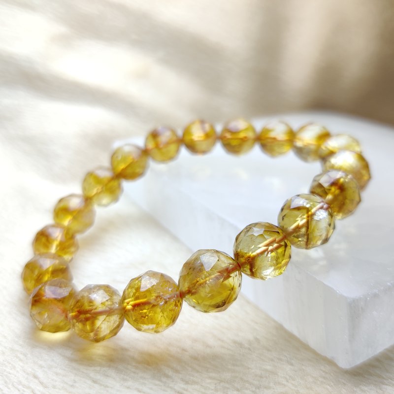 —Starcut 系列—  巴西 10mm 11mm 黄塔晶 Citrine 手串 - 手链/手环 - 水晶 黄色