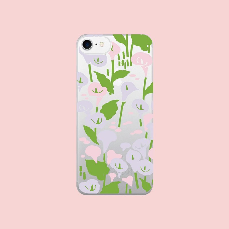 【现货-NX背板】印花乐X犀牛盾-iPhone/杂花/背盖透明海芋白 - 手机壳/手机套 - 塑料 多色