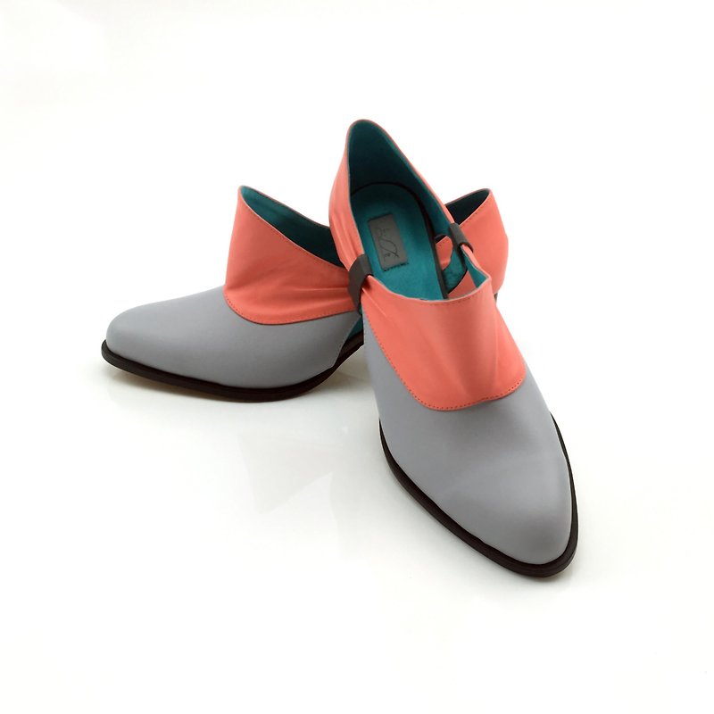 LEADING ROLE | 艾莉丝 | 设计款 | 手工鞋 | 珊瑚红 - 女款皮鞋 - 真皮 红色