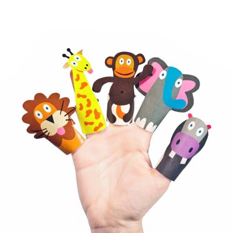 【pukaca手作益智玩具】手指玩偶系列 - 森林小动物 - 玩具/玩偶 - 纸 多色