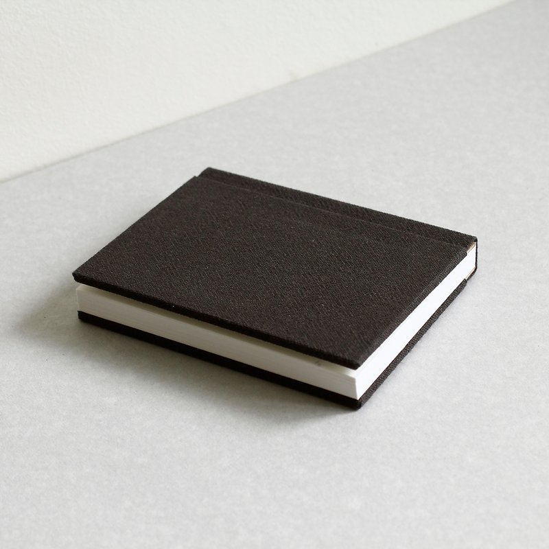 素色棉麻布面笔记本 - 黑 (小) - 笔记本/手帐 - 纸 黑色