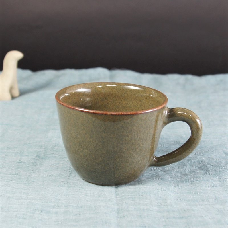 绿海参釉咖啡杯,茶杯,马克杯,水杯-约140ml - 咖啡杯/马克杯 - 陶 绿色