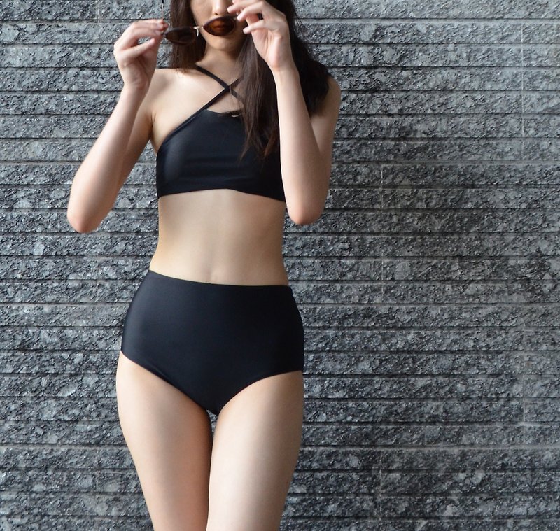 Phoenix Bikini Set - Black ( High Waist ) - 女装泳衣/比基尼 - 聚酯纤维 黑色
