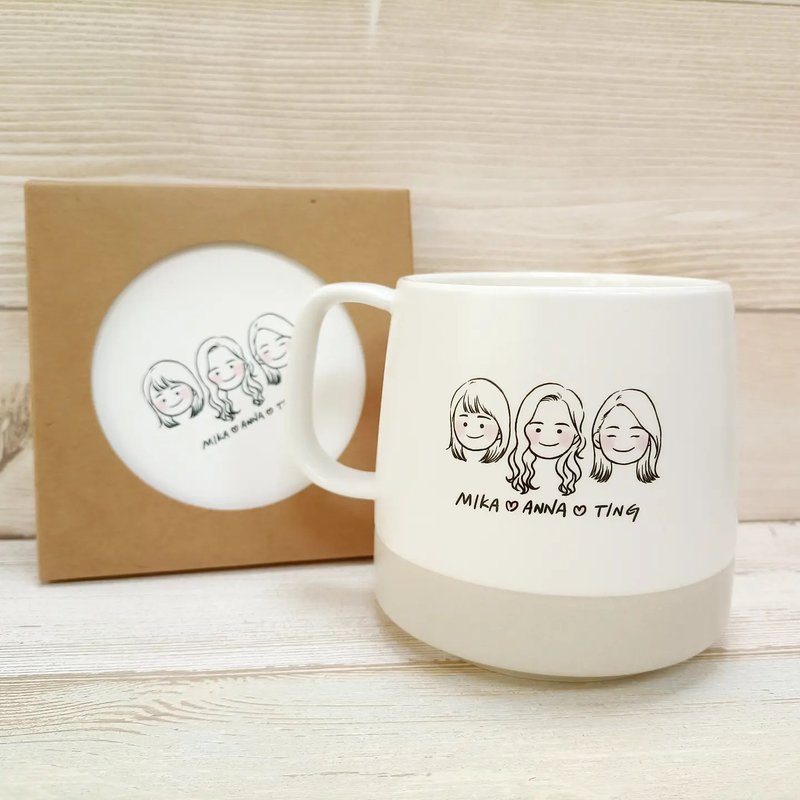 【定制化礼物】Q版头像_六色磨砂杯+杯垫组(附赠手机壁纸) - 杯子 - 陶 多色
