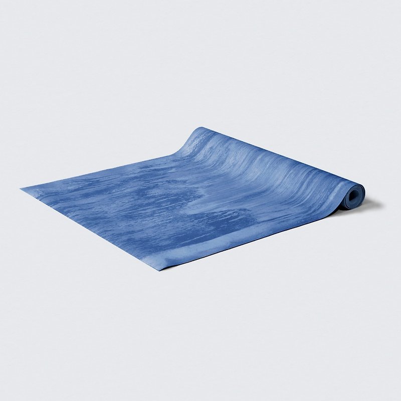 台湾制 天然橡胶旅行瑜珈垫1mm 瑜珈铺巾两用垫 - 瑜珈垫 - 其他材质 蓝色