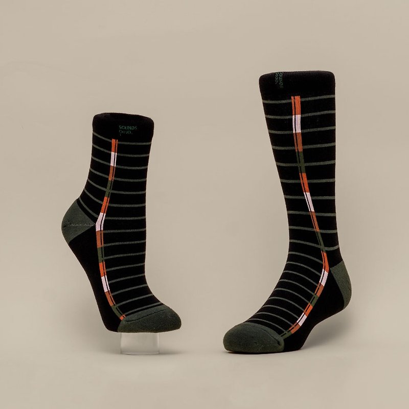 | 台湾设计制袜 | - 拐杖先生 - 袜子 - 棉．麻 黑色
