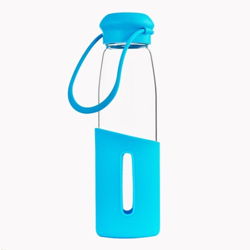 500cc【随身玻璃水瓶】(天空蓝色) 健康环保耐热随身瓶 - 水壶/水瓶 - 玻璃 蓝色