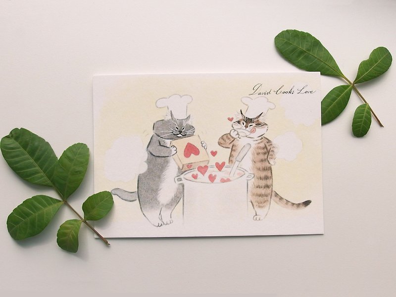 插画猫咪明信片-第一波全套九张 - 卡片/明信片 - 纸 白色