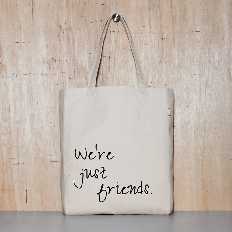 我们只是朋友 这句话... 毕业礼物 旅行 购物袋 - 侧背包/斜挎包 - 棉．麻 黑色