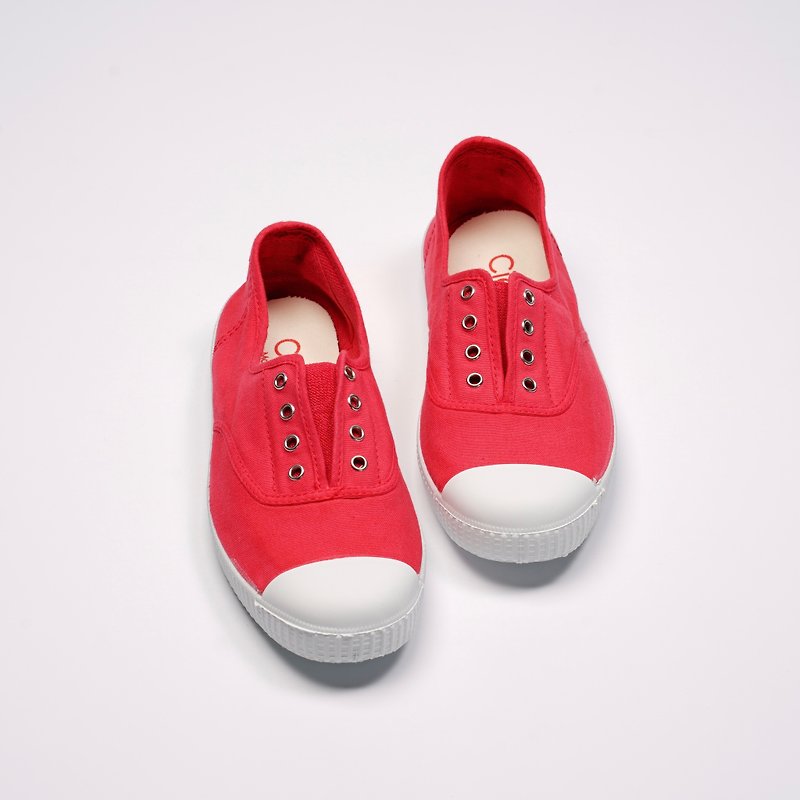西班牙国民帆布鞋 CIENTA  70997 49 草莓红色 经典布料 大人 - 女款休闲鞋 - 棉．麻 红色