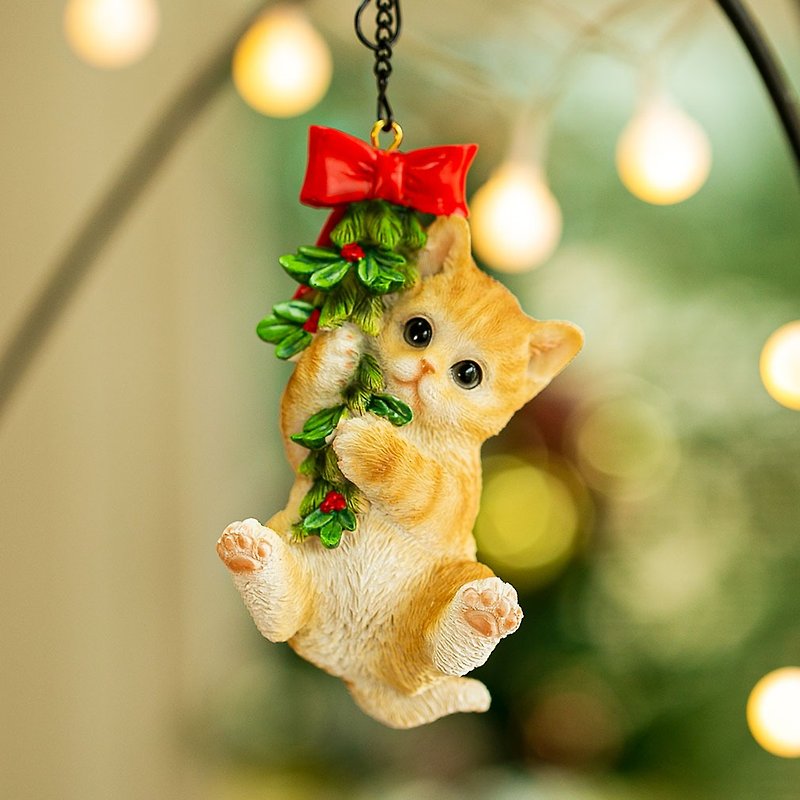 【デバリエ 】ギフト 猫の飾り 茶トラ サンタ クリスマスツリー 飾り クリスマス プレゼント オブジェ レジン製 かわいい 置物 xn-10a - 摆饰 - 树脂 咖啡色
