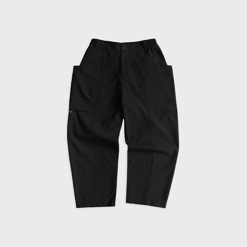 DYCTEAM - See-through Loose-fit Pocket Trousers (black) - 男士长裤 - 其他材质 黑色