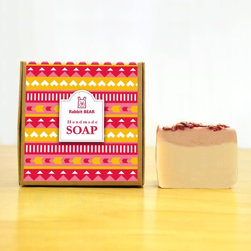 玫瑰花瓣牛奶天然手工冷制皂 (适干、中性) ★Rabbit Bear★ - 肥皂/手工皂 - 其他材质 红色