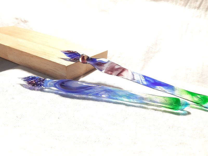 柚子林琉璃 - 迷幻森林系列 - 蜕变  - 玻璃笔 - 沾水笔 - 蘸水笔 - 玻璃 多色