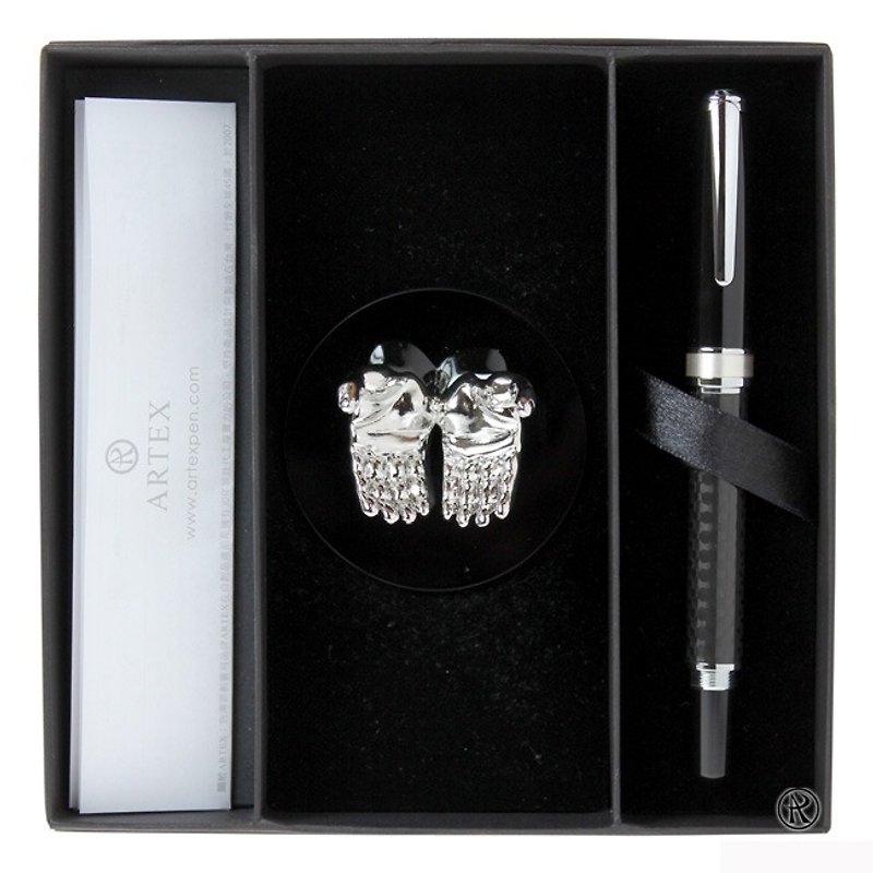 ARTEX 尊爵钢珠笔 双手造型笔座 礼盒 - 钢珠笔 - 其他材质 黑色