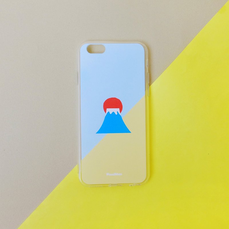 我爱富士山-炼乳刨冰 手机壳(可挂脖/包边透明软壳) - 手机壳/手机套 - 塑料 蓝色