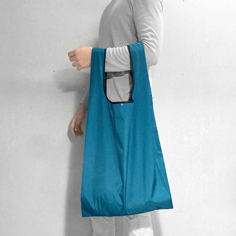 U5 五号环保购物袋 / 靛蓝 / 双色 - 手提包/手提袋 - 聚酯纤维 蓝色
