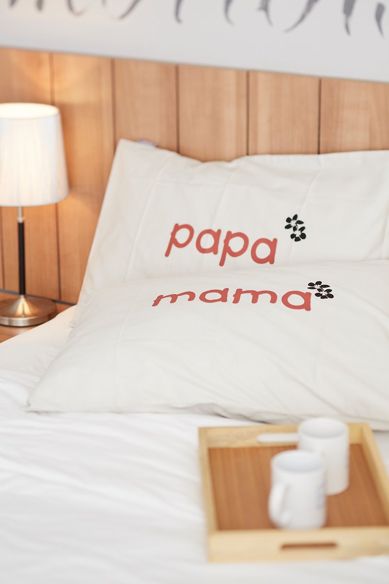 Papa Mama: Couple Pillow Case: 002 - 枕头/抱枕 - 棉．麻 