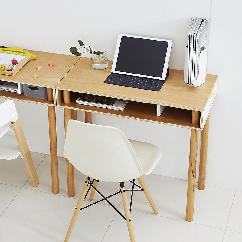 日本ideaco 解构木板个人桌 - 餐桌/书桌 - 木头 白色