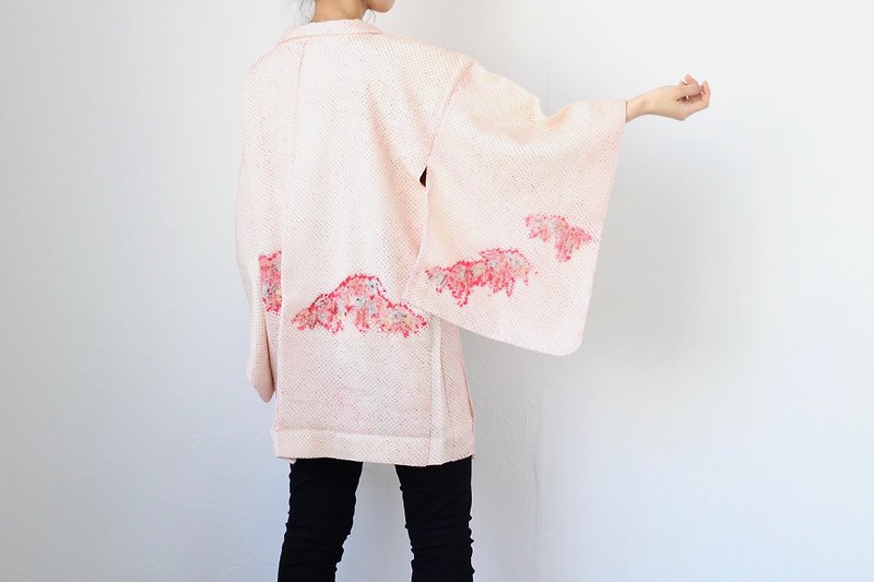 stunning kimono, shibori, haori /4144 - 女装休闲/机能外套 - 丝．绢 粉红色