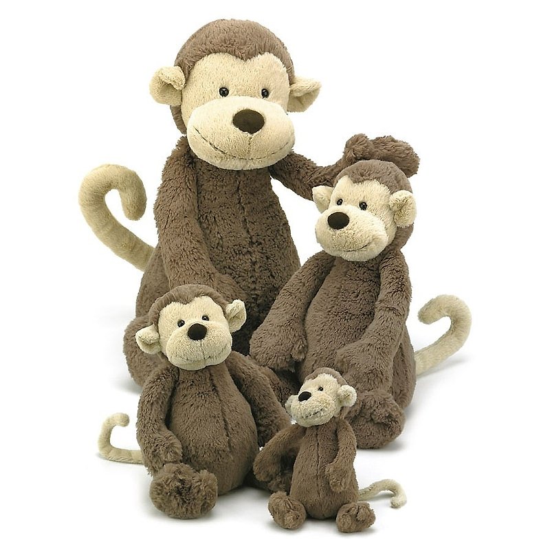 Jellycat Bashful Monkey 猴子 51cm - 玩偶/公仔 - 聚酯纤维 咖啡色