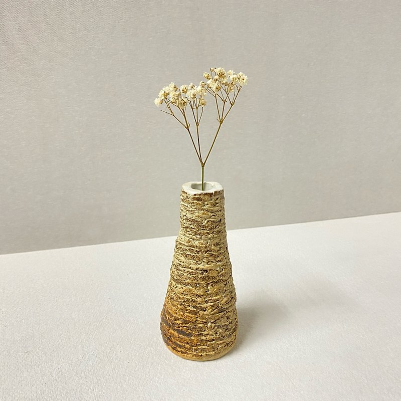 【永皴烧】手工陶瓷 小型花器 花瓶 生活家饰 - 花瓶/陶器 - 瓷 咖啡色