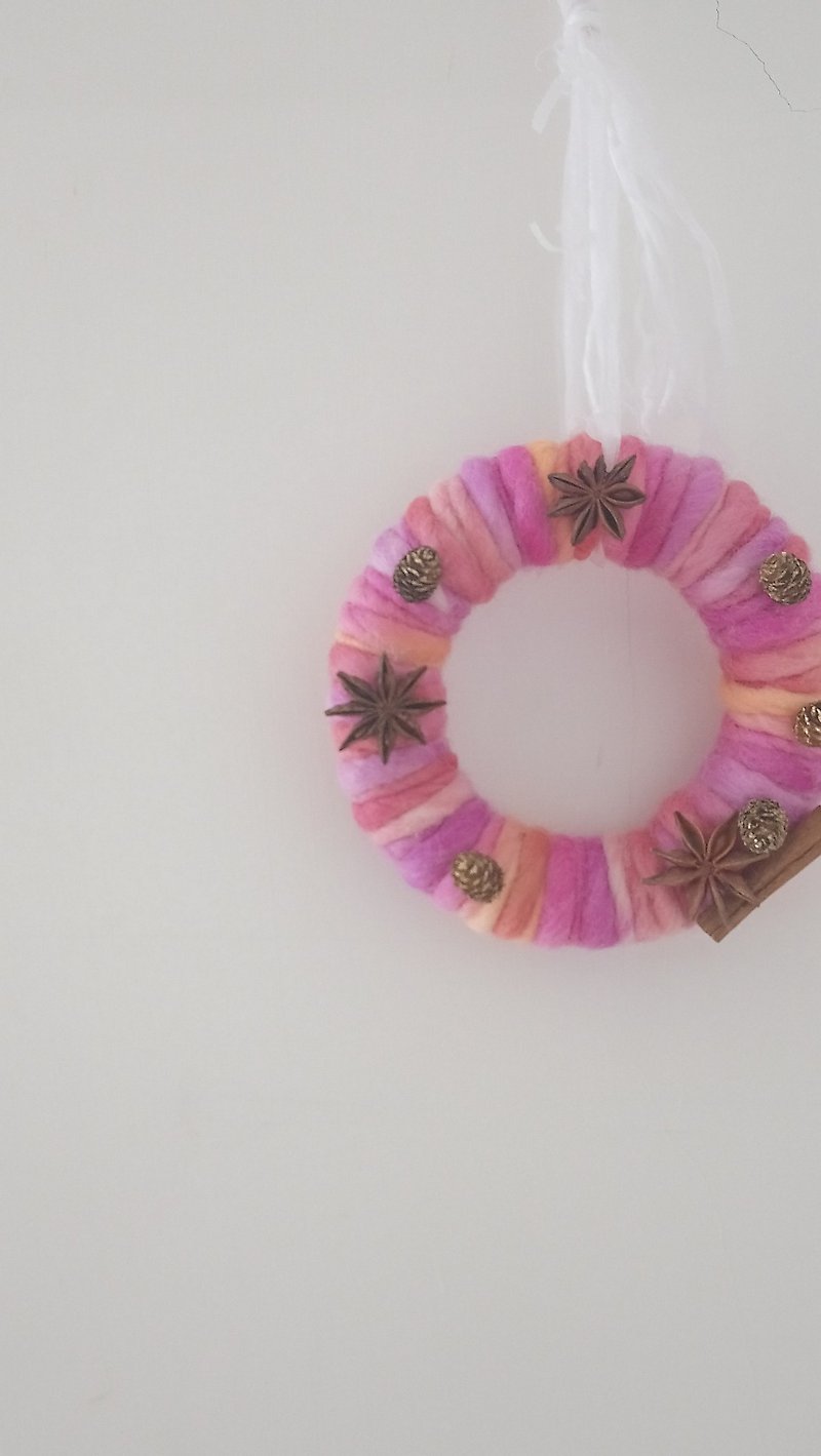 Christmas wreath - 摆饰 - 其他人造纤维 粉红色