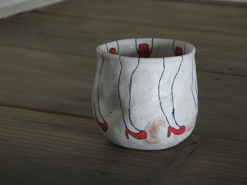 赤い湯のみ - 花瓶/陶器 - 其他材质 红色