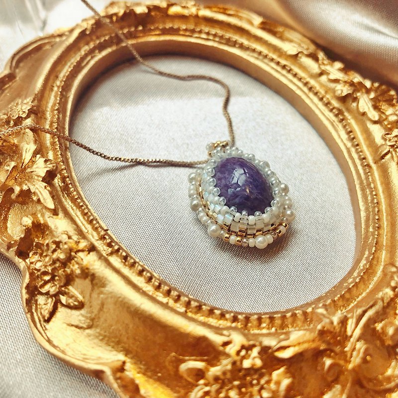 //银河铁道之夜// 紫龙晶锁骨链(Sale)・Crystal necklace - 项链 - 水晶 紫色