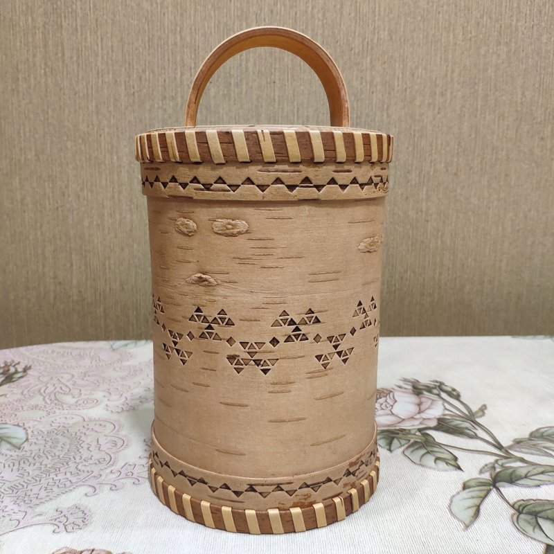 Birch bark box, birch bark canister, tea box - 调味罐/酱料瓶 - 木头 