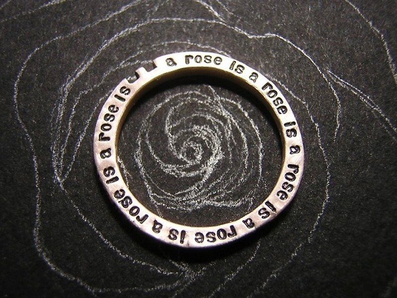 rosids Rosales Rosaceae Rosa rose ( mille-feuille ) ( engraved stamped message silver jewelry rose ring 薇 蔷薇 蔷薇属 兔 兔子 兔虫 刻印 雕刻 銀 戒指 指环 ) - 戒指 - 其他金属 粉红色