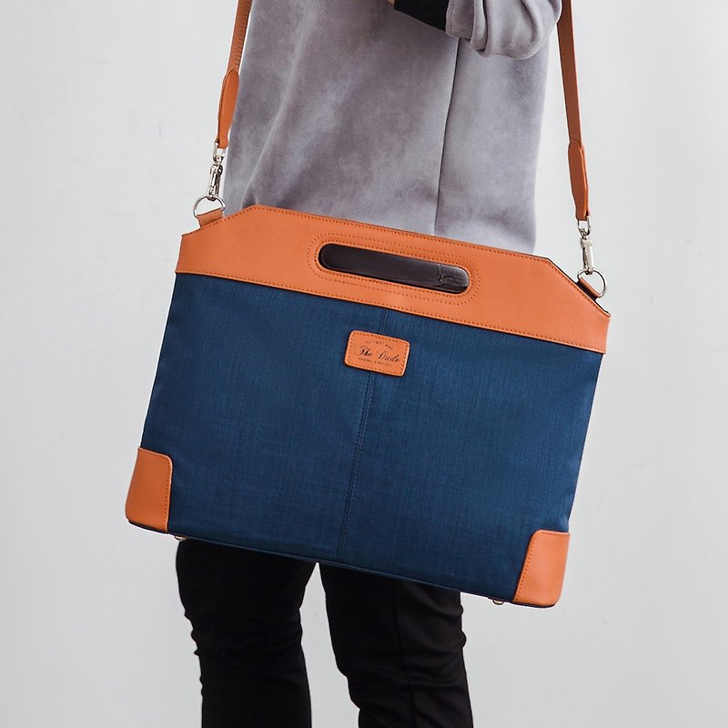 手提袋 公文包 公文袋 斜背包 电脑包 个性 Vigor - 蓝色 - 公文包/医生包 - 防水材质 蓝色