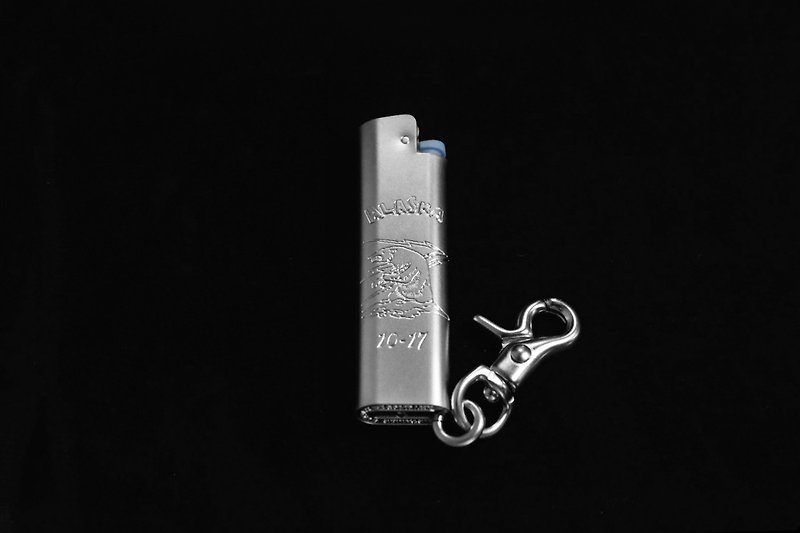 【METALIZE】Cricket/黄铜打火机套-横须贺阿拉斯加熊(雾银) - 钥匙链/钥匙包 - 铜/黄铜 