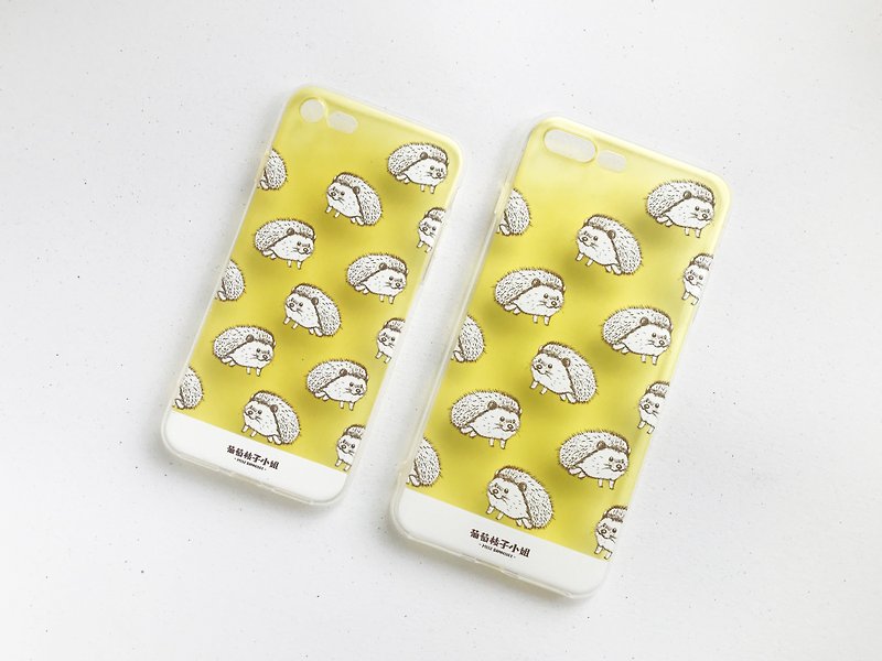 【动物系列】#2 忙碌的刺猬 手机软壳 保护套 - 手机壳/手机套 - 塑料 黄色