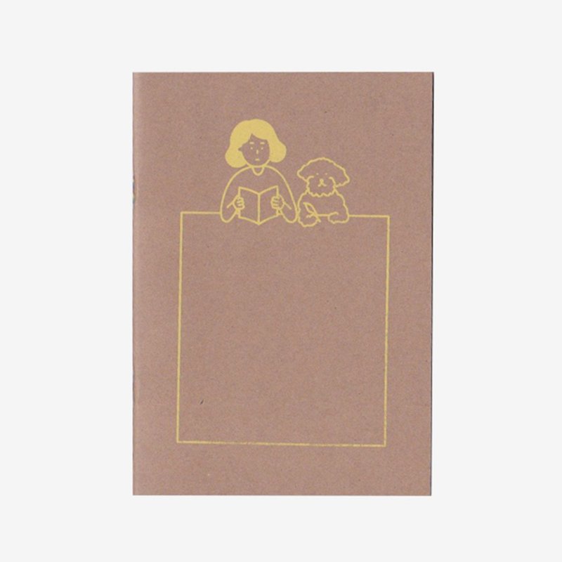 always with dogs | Silkscreen print notebook (blank) - 笔记本/手帐 - 纸 咖啡色