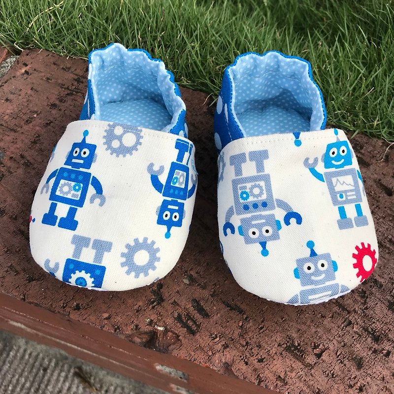 机器人学步鞋 - 婴儿鞋 - 棉．麻 蓝色