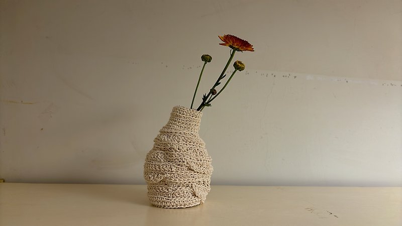 白棉手织花器  chaotic创作系列 - 花瓶/陶器 - 棉．麻 白色