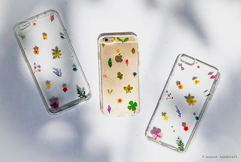 Mini 小花 乾花手機殼 Minimalist Pressed Flower Phone Cover - 手机壳/手机套 - 植物．花 多色