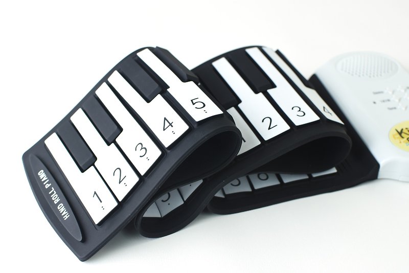 Hand Roll Piano 49键儿童手卷钢琴 (数字简谱版) - 玩具/玩偶 - 硅胶 白色