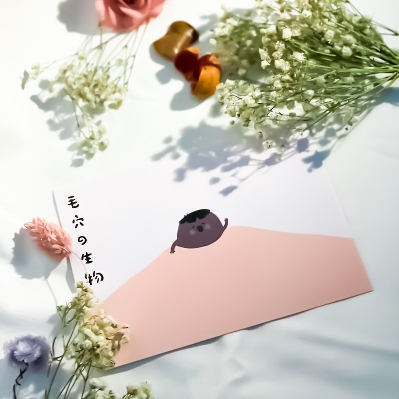【明信片】黑头 - 卡片/明信片 - 纸 粉红色