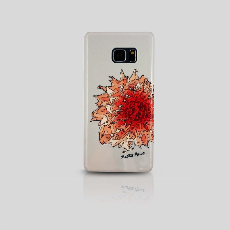 (Rabbit Mint) 薄荷兔手机壳 -  牡丹花系列 - Samsung Note 7 (00012) - 手机壳/手机套 - 塑料 橘色