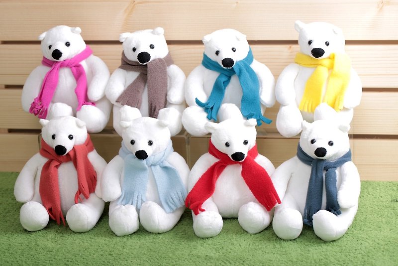 北极熊玩偶【宝特瓶回收环保纤维织品】 - 玩具/玩偶 - 环保材料 白色