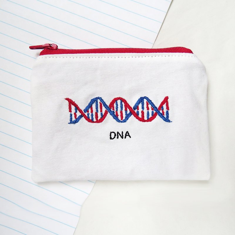 去氧核糖核酸 DNA / 生物学 零钱包 笔袋 / 定制化 - 零钱包 - 绣线 红色