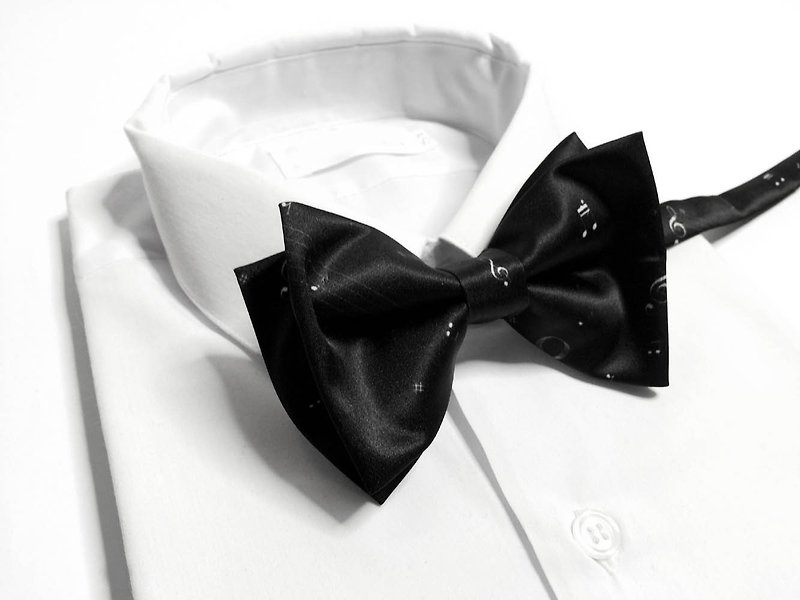 浮动的音符 领结 Bow Ties - 领结/领巾 - 聚酯纤维 黑色