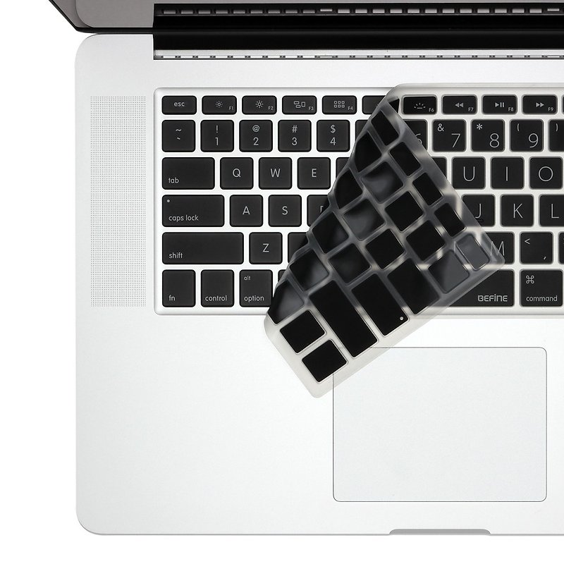 BEFINE KEYBOARD KEYSKIN MacBook Pro 13/15 Retina 专用英文键盘保护膜 (无注音符号) - 黑底白字 (8809305224188) - 平板/电脑保护壳 - 硅胶 黑色