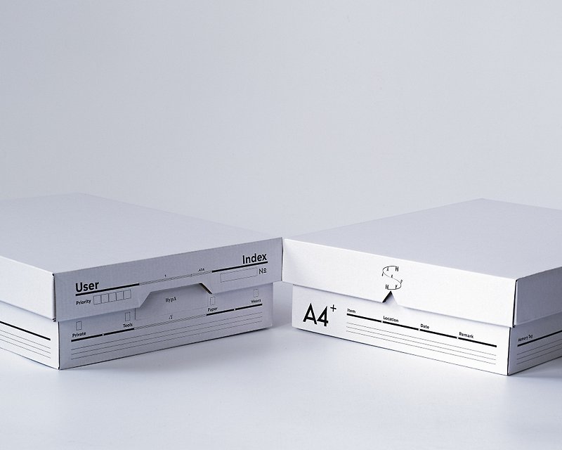 PTPW 收纳纸箱A4+ 设计包装盒 - 纸盒/包装盒 - 纸 白色