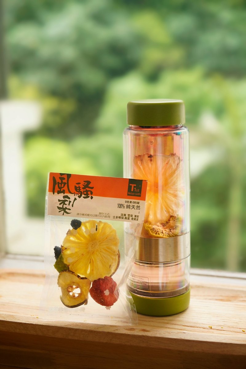 风骚梨 菠萝雪梨草莓桑葚奇异水果茶 可免费定制化散水茶散水贴纸 - 茶 - 其他材质 