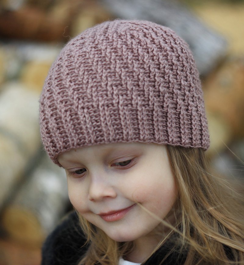 Crochet Hat Pattern/Beginner Friendly Simple beanie The Nikki striped hat - 编织/刺绣/羊毛毡/裁缝 - 其他材质 灰色