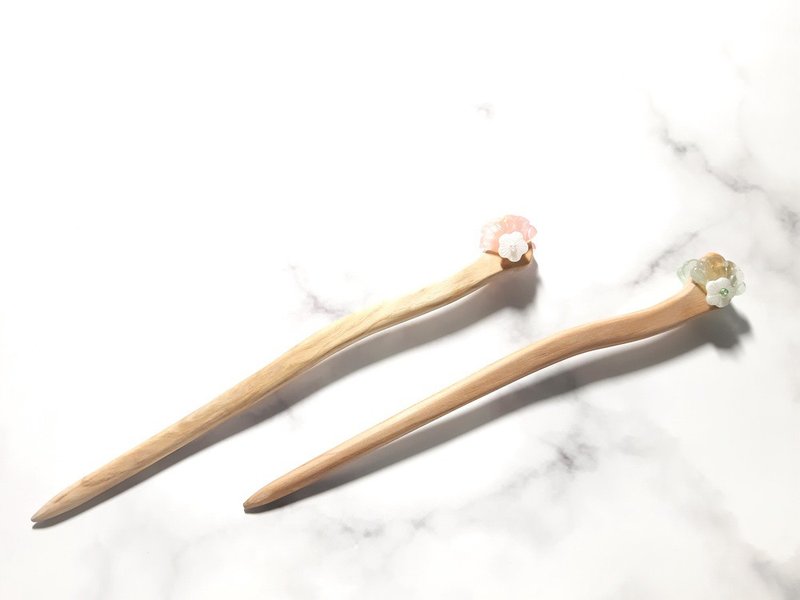暮夏  桃木 发簪 造型 - 发饰 - 其他材质 