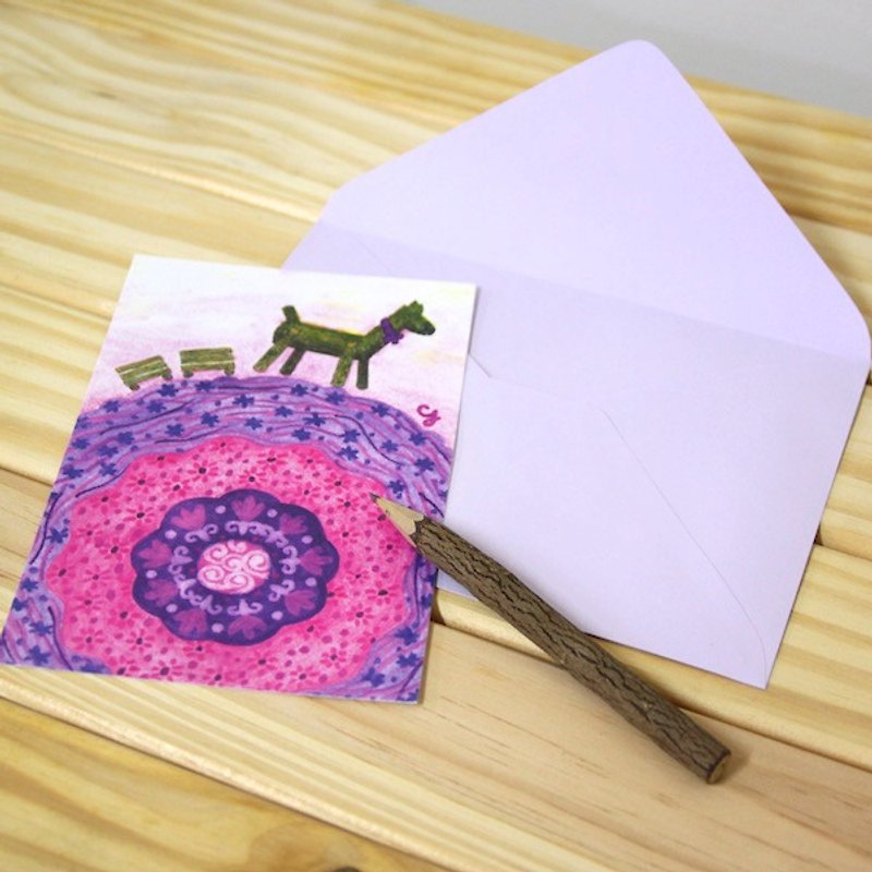 克里斯多插画森林－卡片《幸福》 - 卡片/明信片 - 纸 紫色
